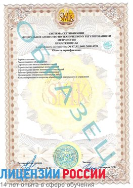Образец сертификата соответствия (приложение) Новоалтайск Сертификат ISO 14001